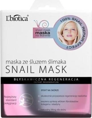 L´Biotica L'Biotica Snail Mask Regenerating Face Mask On Fabric 23Ml (23 ml)