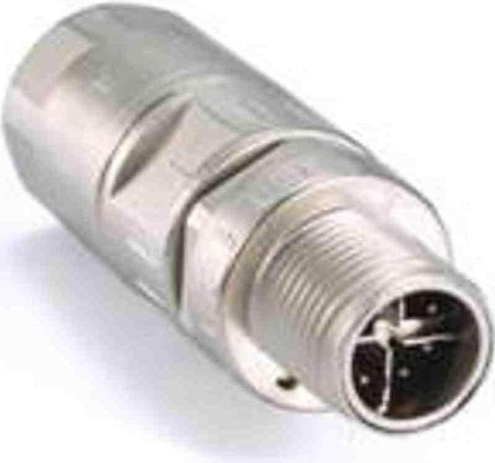 Actual product image Moxa Crimp type M12 connector, male 8-pin, X-coded, IP67-rated