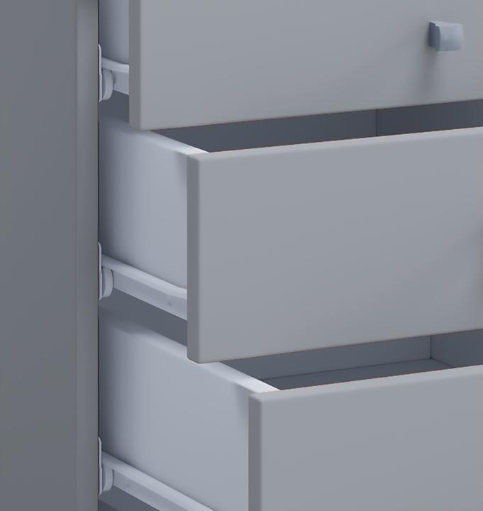 Image du produit VCM Armoire de bureau en bois Caisson à roulettes Lona avec tiroir (42 x 50 x 57 cm)