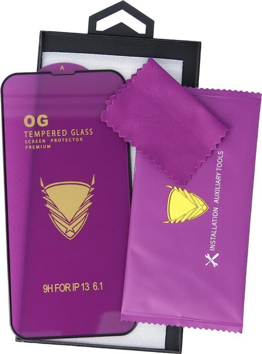 Actual product image OEM Tempered Glass OG Premium for Xiaomi Redmi Note 14 5G black frame (Display)
