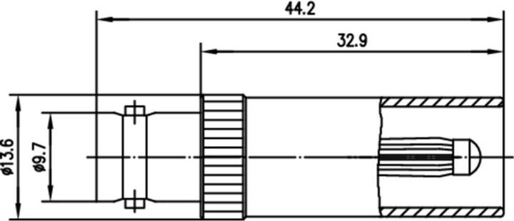 Actual product image Telegärtner J01008A0802 J01008A0802 Coax adapter BNC socket - 4/13 plug 1 pc.