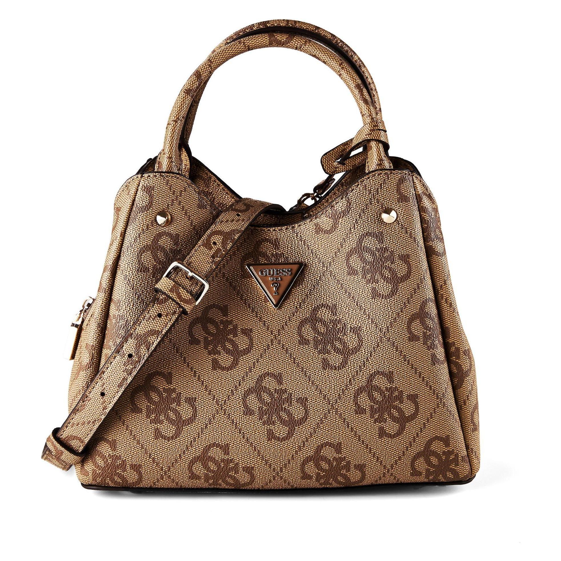 Guess, Vrouwen, Handtas, Meridian Ii Girlfriend Carryall Bag, Bruin