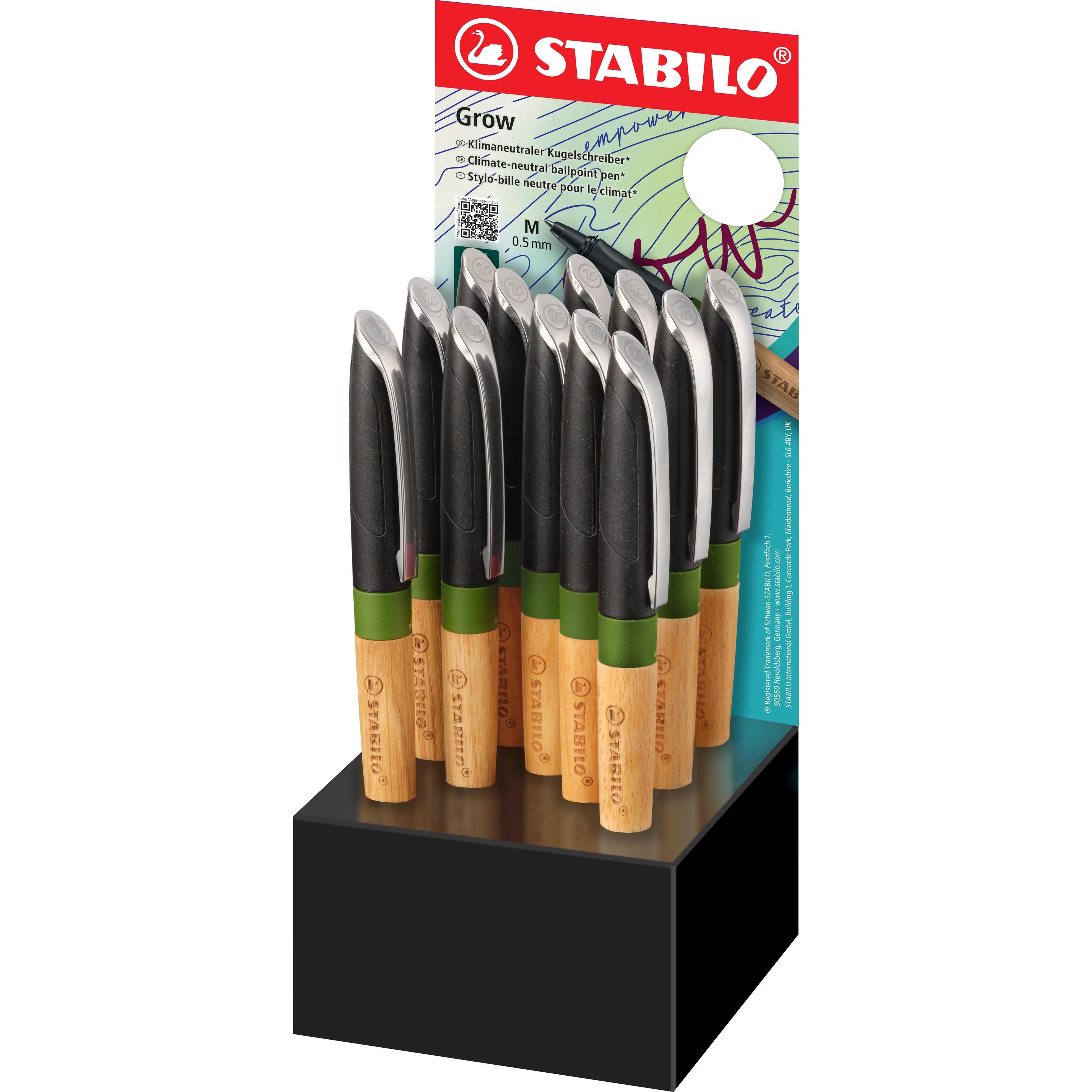 Thumbnail - STABILO, Schreibstifte, Grow Kugelschr. 12er Display (Moosgrün, Eiche, 12 x)