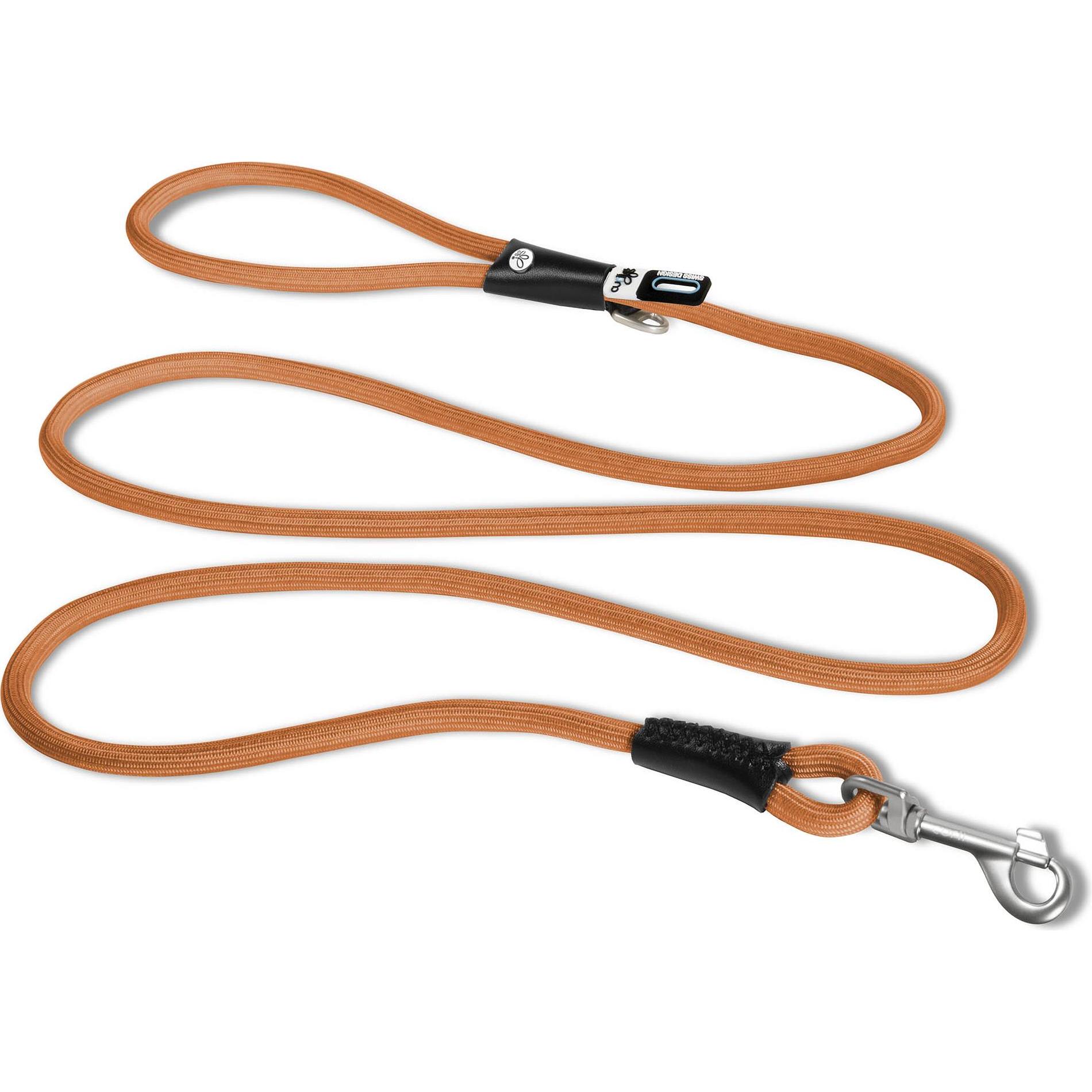Curli Hundeleine Stretch Comfort ø 8 mm / 1.8 m, Sun Orange (M, Hund, Allgemein), Halsband + Leine