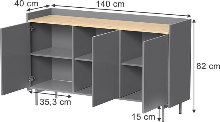 Image du produit Vicco Velina (140 x 40 x 82 cm)