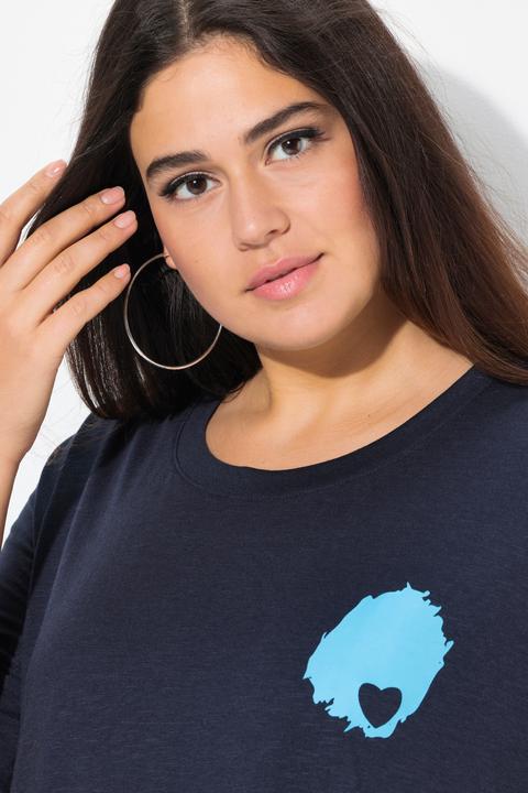 Produktbild Ulla Popken T-Shirt, Rückendruck, Oversized, Rundhals, Halbarm (50, 52)