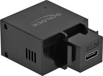 Produktbild Delock Keystone Modul mit USB Type-C™ Ladebuchse 2,1 A schwarz (10.50 W)