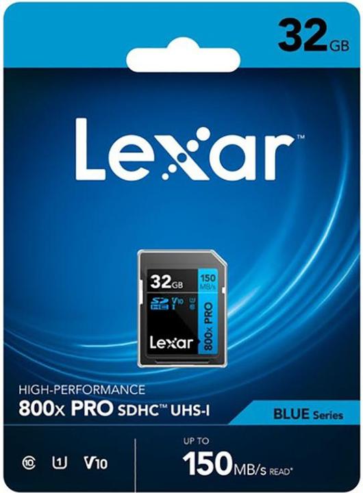 Produktbild Lexar MEMORY SDHC 32GB UHS-I/LSD0800P032G-BNNNG (32 GB, SDHC, U1, UHS-I)