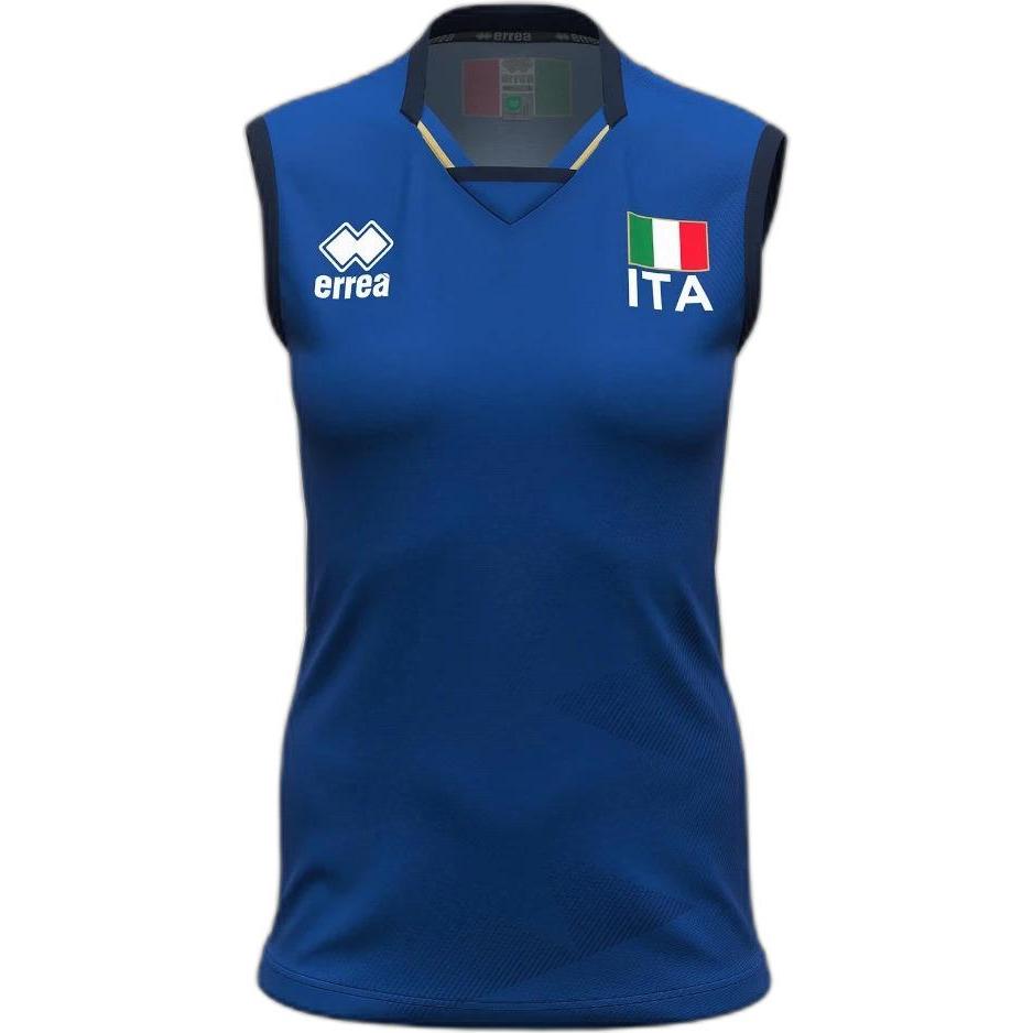 Errea, Damen, Fussballtrikot, Ärmelloses Heimtrikot für Damen Italie 2024/25 (XL), Blau, XL
