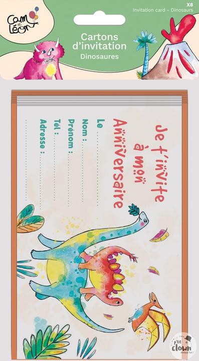 Immagine prodotto P'tit Clown Invito Dino T Rex (8 pz.)