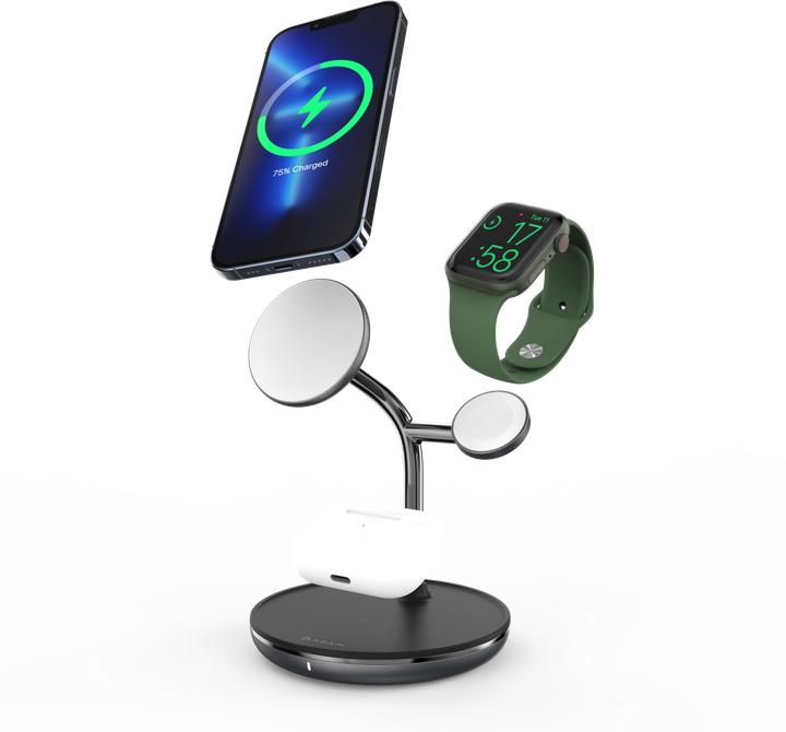 Adam Elements OMNIA M3+ | Black | Magnetic 3-in-1 Wireless Charging Station