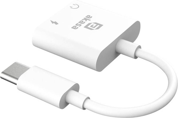 Actual product image Akasa - Type-C Headphone Jack & Charger Adapter (8m, USB, 3.5mm jack)