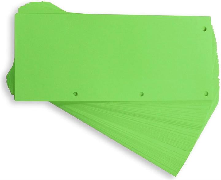 Oxford Trennstreifen Duo, aus Karton, 240 x 105 mm, grün Lochung auf Längs- und Querseite