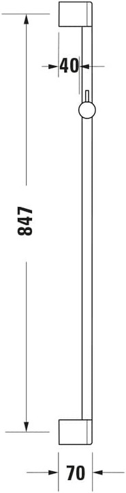 Actual product image Duravit Shower rail 900mm black matt