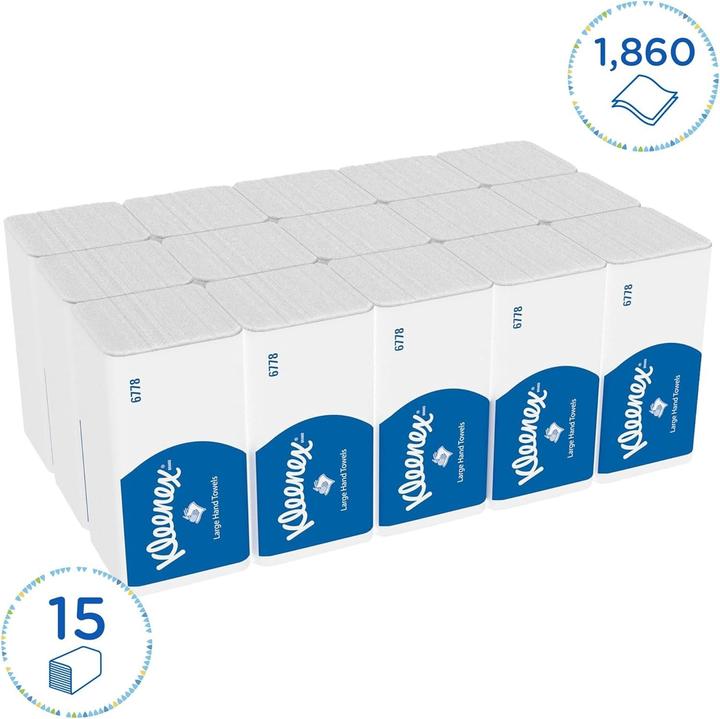 Produktbild Kleenex Asciugamani Grandi Sovrapposti (15x)