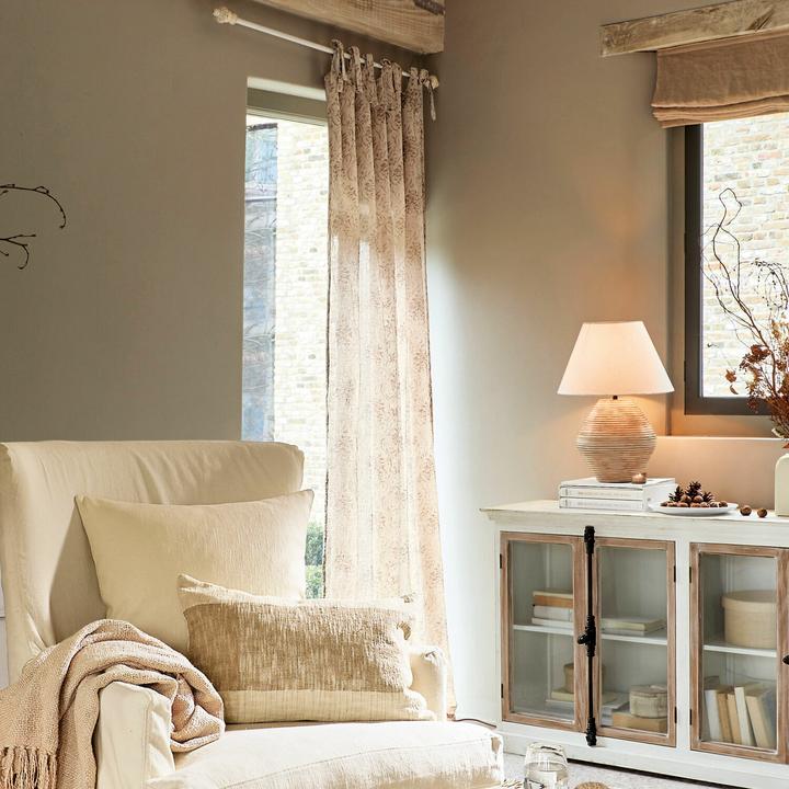 Produktbild Loberon Gardine Jennings beige/braun (250 x 140 cm)