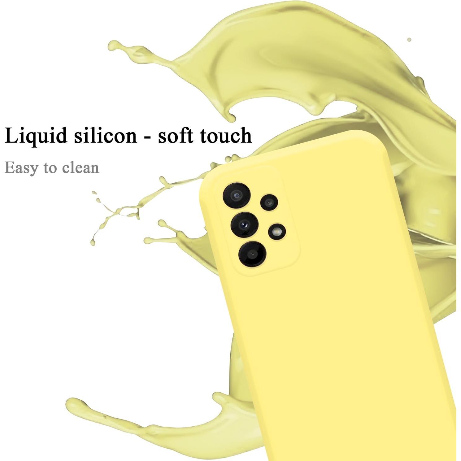 Thumbnail - Cadorabo TPU Liquid Silicone Case Hülle für Samsung Galaxy A23 4G (Samsung Galaxy A23), Smartphone Hülle, Gelb
