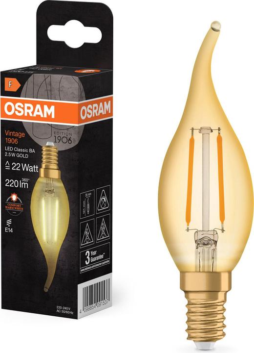 Immagine prodotto Ledvance Lampada vintage a LED (E14, 220 lm, 10 x)