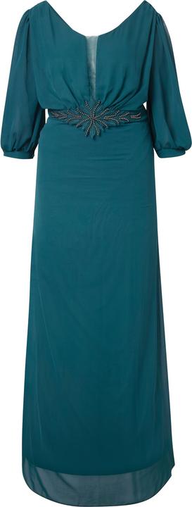 Produktbild Ulla Popken Chiffon-Maxikleid, doppellagig, V-Ausschnitt, 3/4-Arm (58)