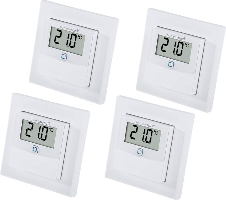 Produktbild Homematic IP Smart Home 150180A0, Temp. und Luftfeucht. Sensor mit Display, 4 Stück