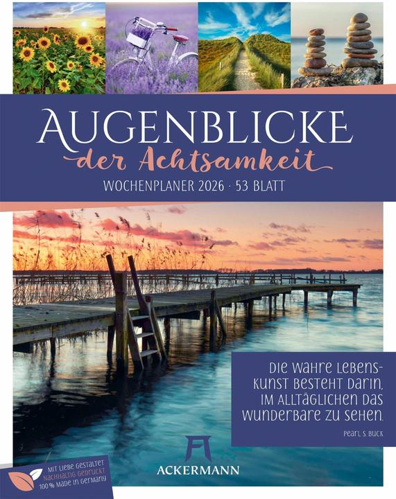 Image du produit Augenblicke der Achtsamkeit - Wochenplaner Kalender 2026 (25 x 33 cm, Couverture rigide, Allemand)