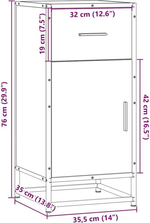 Image du produit vidaXL Sideboard (35.50 x 35 x 76 cm)