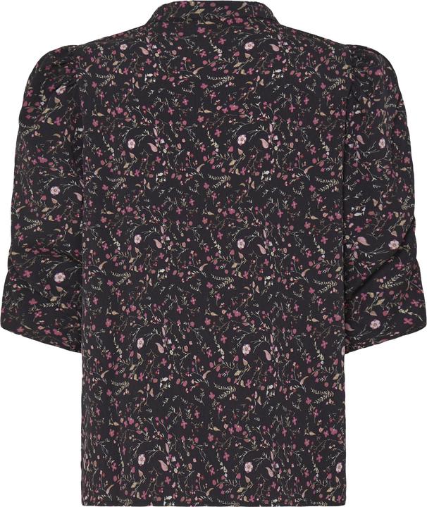 Black W, Pink flower