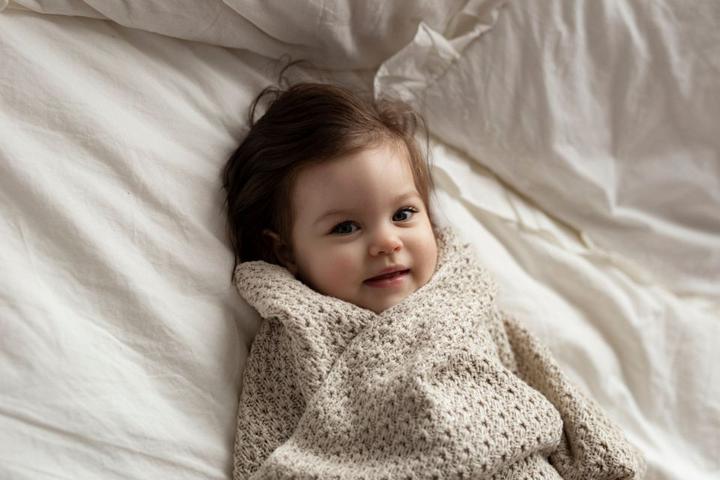 Immagine prodotto My memi Coperta di bambù per bambini - Catena beige chiaro (80 x 100 cm)