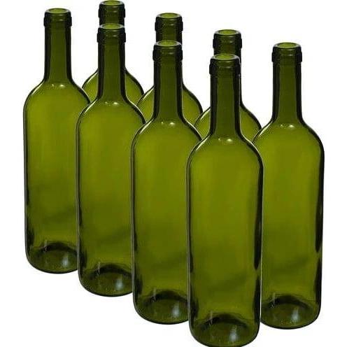 Browin, Wein Zubehör, BOTTLE GLASS 0.75L SET OLIV NO CAP 8PCS (Weinverschluss)