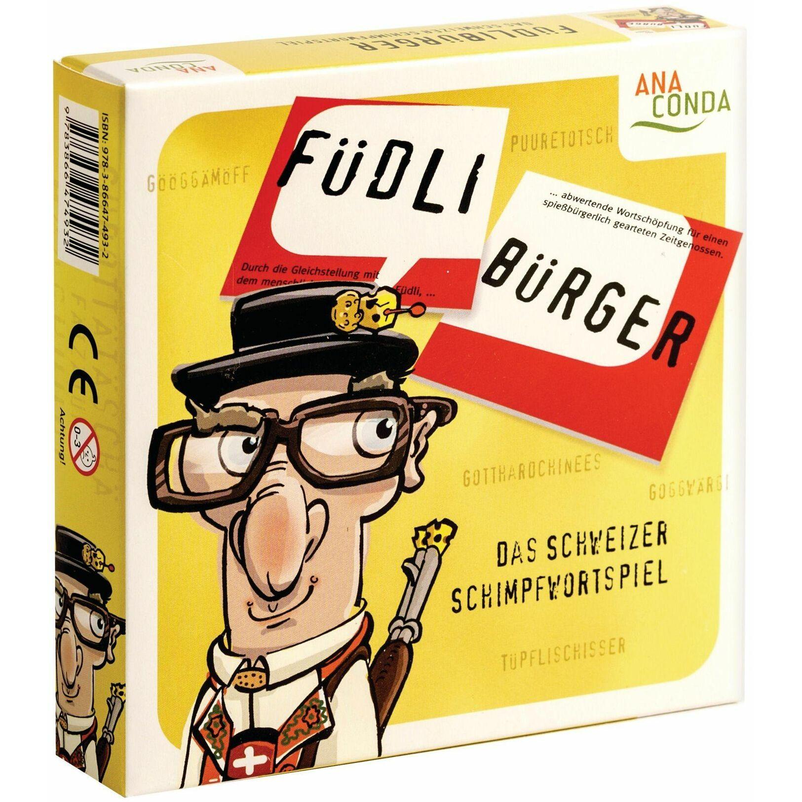 Anaconda Füdlibürger. Das Schweizer Schimpfwortspiel (Deutsch, 2 - 6 Spieler) (9783866474932)