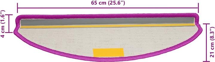 Produktbild VidaXL Stufenmatten 20 Stk. Violett 65x21x4 cm (65 x 21 x 4 cm)
