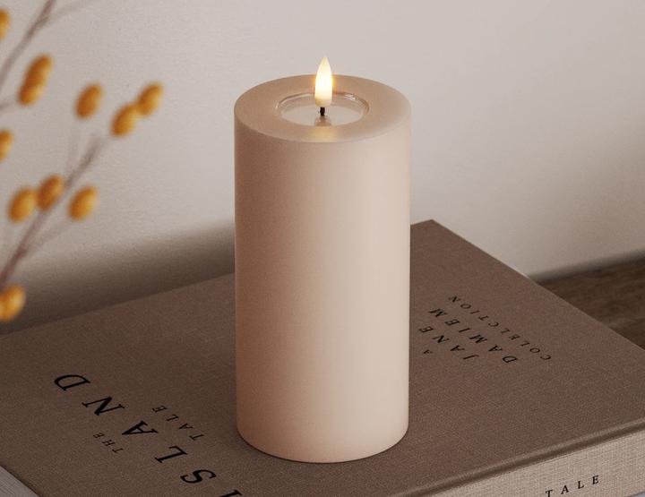 Immagine prodotto Deluxe Homeart Candela a colonna LED - Rosé 7,5 x 15 cm (1 x)