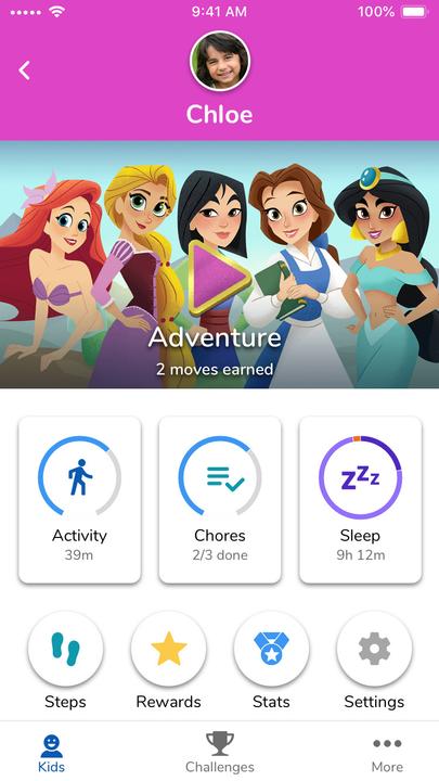 Productafbeelding Garmin Vivofit jr. 3 Disney Prinses (20 mm)