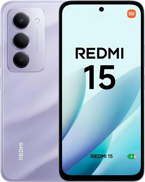 Actual product image Xiaomi Redmi 15 4G (256 GB, Sandy Purple, 6.90", Hybrid Dual SIM, 4G)