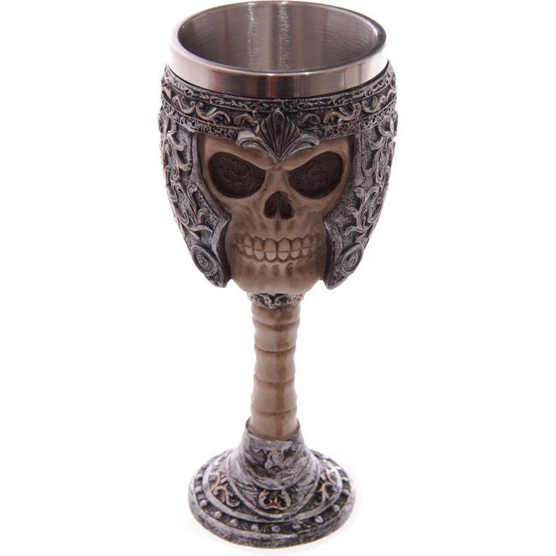 Puckator, Deko Objekt, Totenkopf Krieger dekorativer Kelch