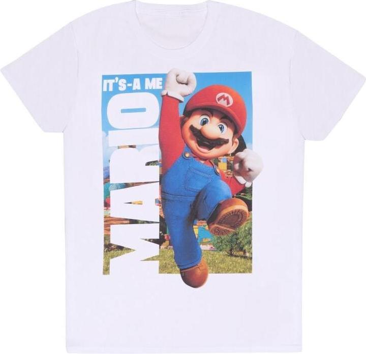 Actual product image Heroes Inc Super Mario Bros T-Shirt It's A Me Mario Fashion (M) (M)