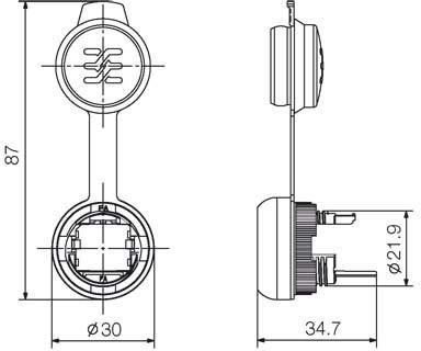 Image du produit Weidmüller Front com skt IP65 RJ45 TIA-A