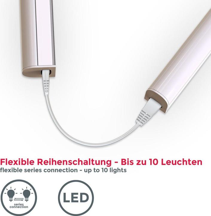 Immagine prodotto B.K.Licht Luce LED sottopensile, bianca, LED/8W, set di 2 (800 lm)