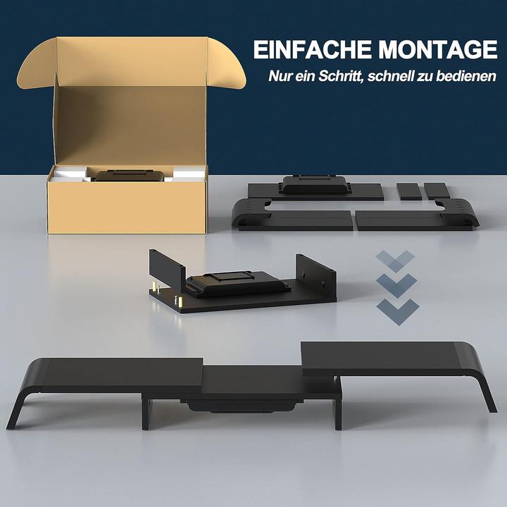 Image du produit Fenge Dual Monitorständer mit Schublade und Handyhalter