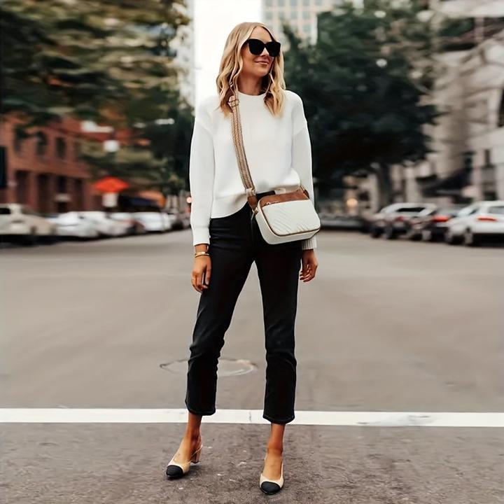 Actual product image Only-Bags.Store Simple colorblock mini square zipper shoulder bag, quilted detail shoulder bag with wide shoulder
