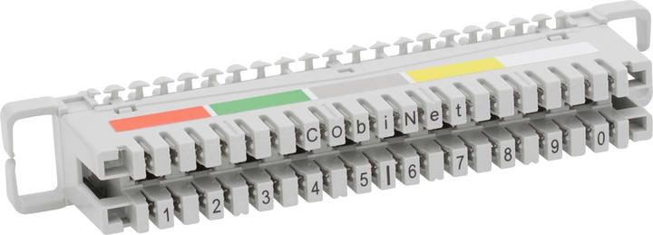 Image du produit Cobinet 112682 Barrette de connexion LSA 2/10 pour 10DA avec code couleur pour bac/canal de montage