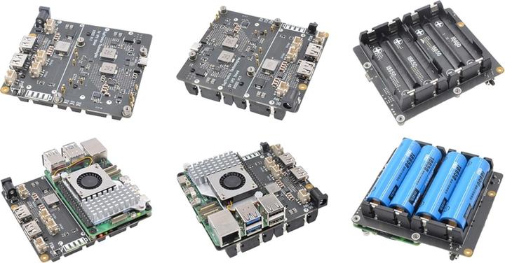 DFRobot UPS HAT 5A 4x18650 battery board for Raspberry Pi 5