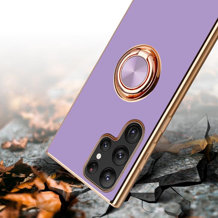 Produktbild Cadorabo Hülle für Samsung Galaxy S22 ULTRA im TPU mit Kameraschutz und Ring LM089 Style (Samsung Galaxy S22 Ultra)