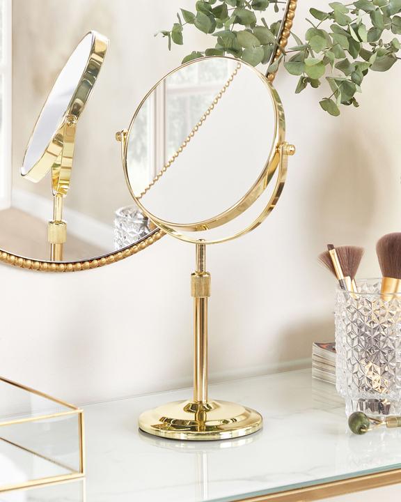 Actual product image Beliani Cosmetic mirror ø 20 cm Gold AVERYON