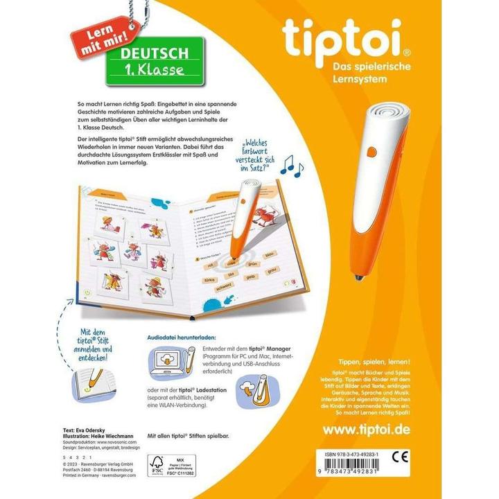 Actual product image tiptoi Lern mit mir. Deutsch 1. Klasse (German, Eva Odersky, Heike Wiechmann, 2023)