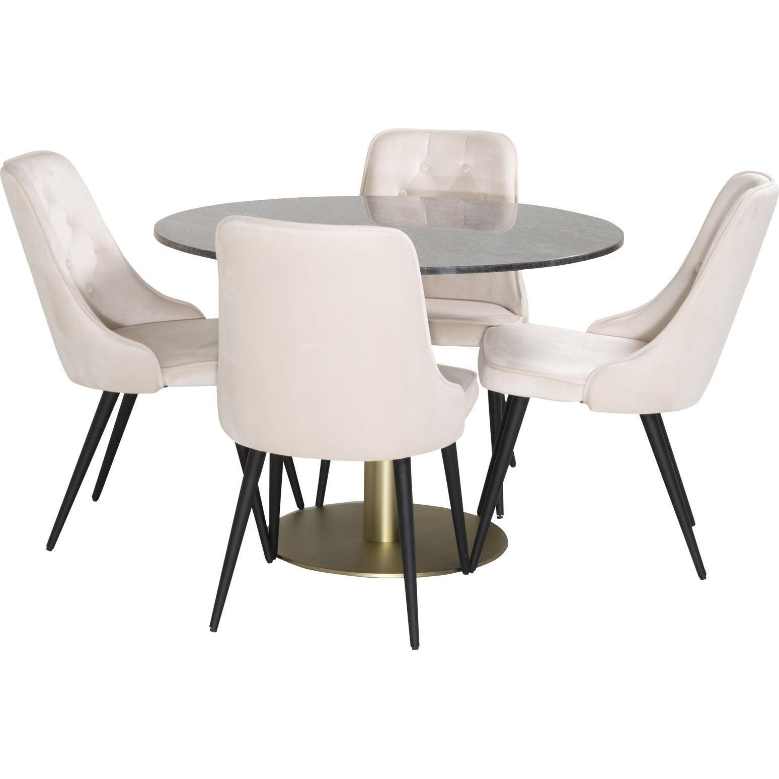 Thumbnail - Ebuy24, Esstisch, Essgruppe Estelle 17 (5-teilig) (106 x 106 x 75 cm)