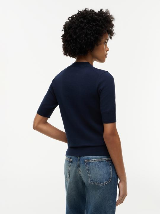 Produktbild Tommy Hilfiger Damen Jersey Feinstrick C-Nacken Kurzarm Pullover (M)