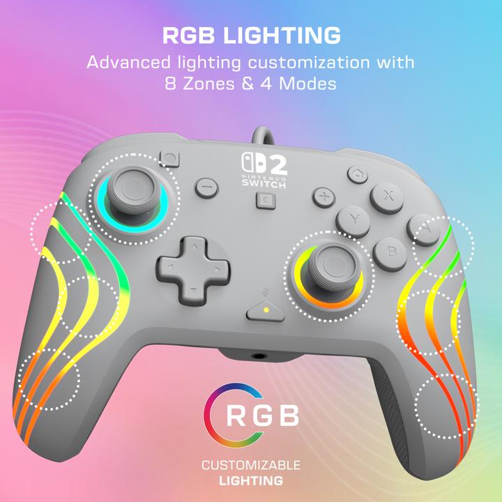 Actual product image Turtle Beach Pro Controller Afterglow Wave Wired Grey (Switch, Switch 2, Switch OLED)