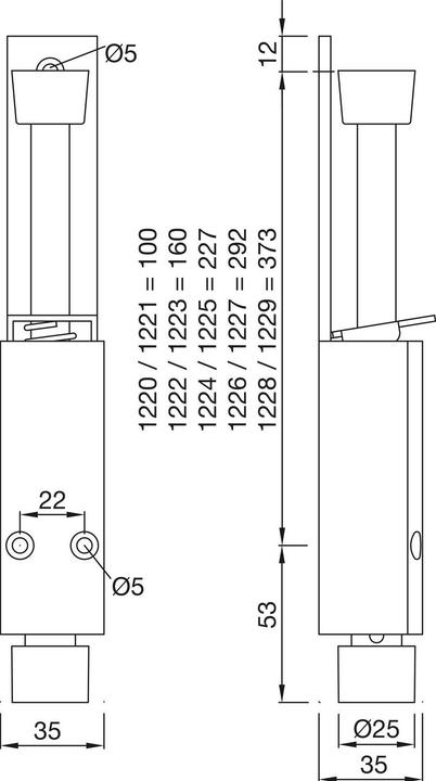 Productafbeelding Kws Türfeststeller 1220/1222/1224/1226/1228 (1 Pcs.)