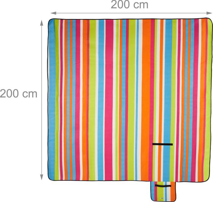 Immagine prodotto Relaxdays Coperta da picnic a righe